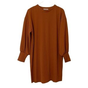 Zara WB collection needle cord rust colored dress woman’s size small